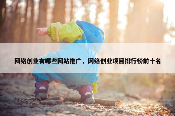 网络创业有哪些网站推广，网络创业项目排行榜前十名