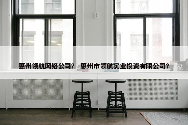 惠州领航网络公司？ 惠州市领航实业投资有限公司？