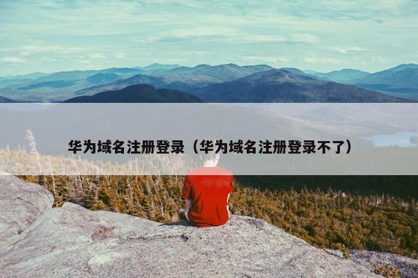 华为域名注册登录（华为域名注册登录不了）
