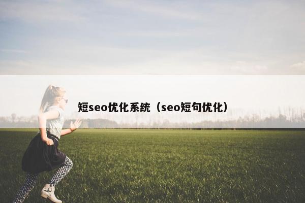 短seo优化系统（seo短句优化）