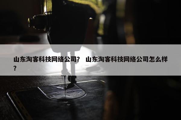 山东淘客科技网络公司？ 山东淘客科技网络公司怎么样？