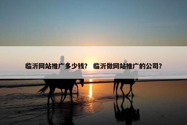 临沂网站推广多少钱？ 临沂做网站推广的公司？