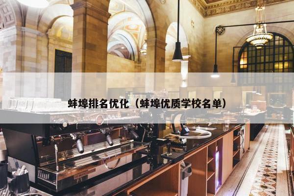 蚌埠排名优化（蚌埠优质学校名单）