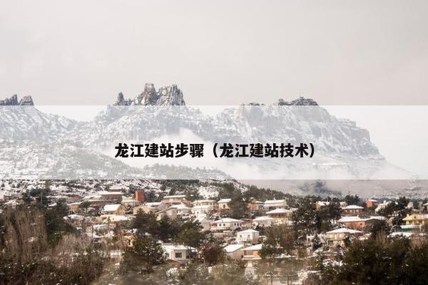 龙江建站步骤（龙江建站技术）