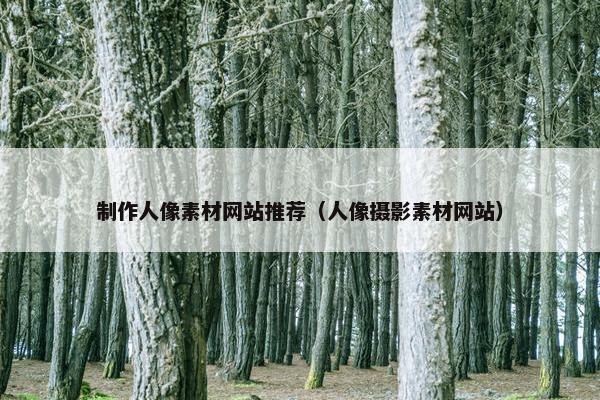 制作人像素材网站推荐（人像摄影素材网站）