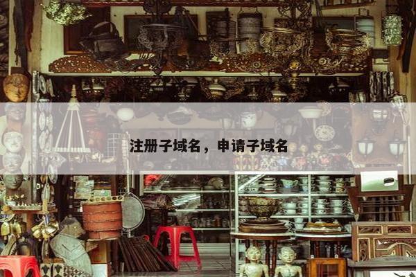 注册子域名，申请子域名